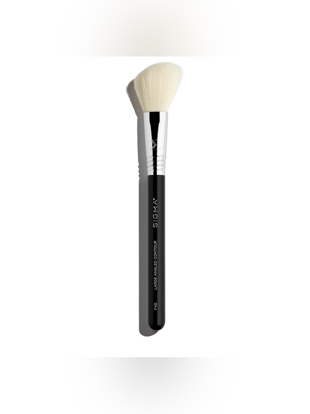NEW! Sigma Beauty F40 Large Angled Contour Brush - White Bristles, Black Handle